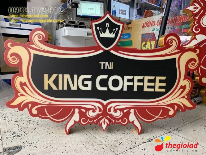 bảng hiệu king coffee
