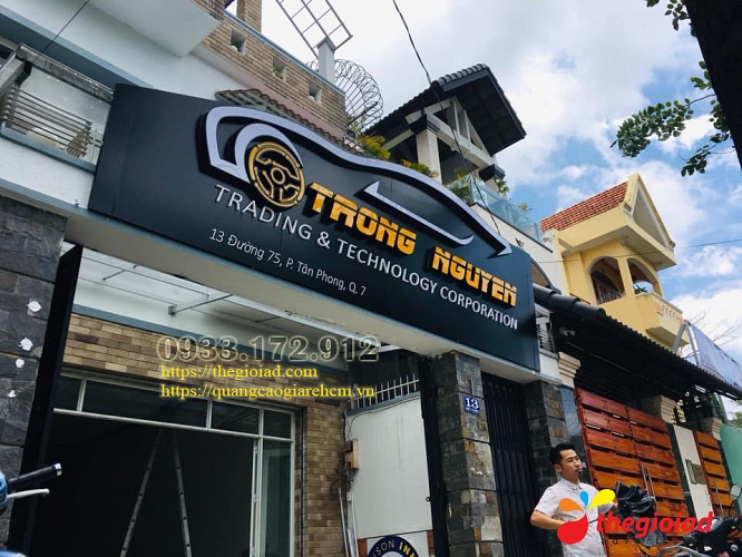 Hình ảnh bảng hiệu trong thư viện công trình Thế Giới AD